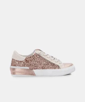 ZINA SNEAKERS ROSE GOLD GLITTER - re:vita