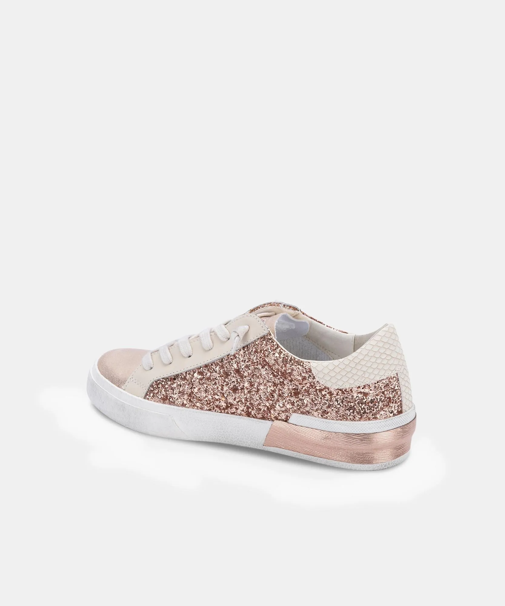 ZINA SNEAKERS ROSE GOLD GLITTER - re:vita