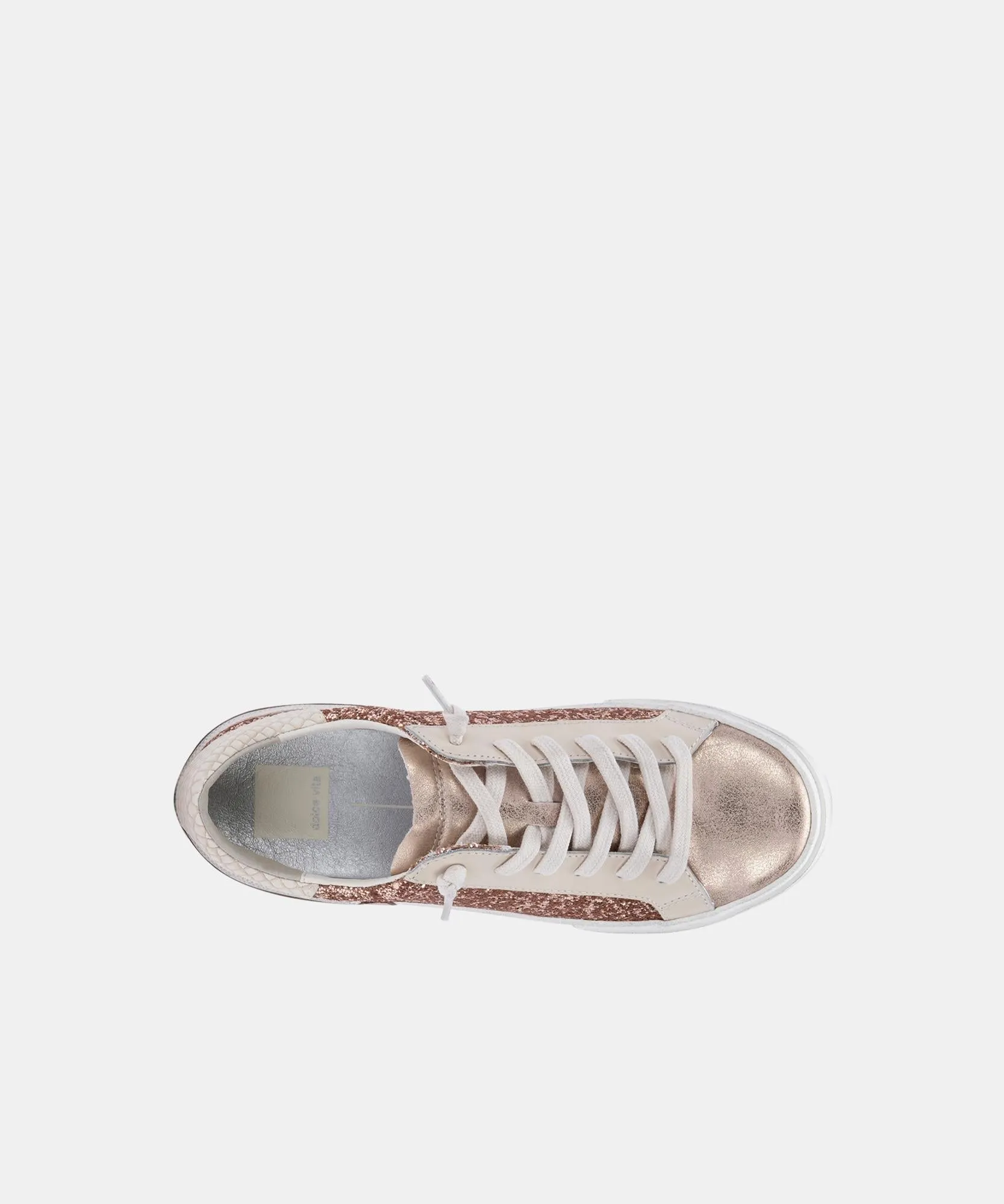 ZINA SNEAKERS ROSE GOLD GLITTER - re:vita