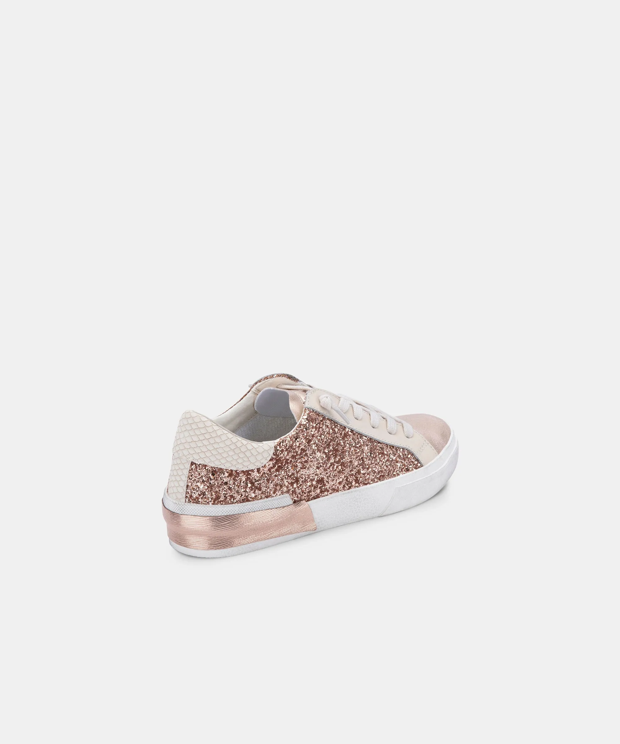 ZINA SNEAKERS ROSE GOLD GLITTER - re:vita